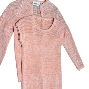 Vintage WILROY Women's Peach Sweater Cardigan 2PC Sz Small *Excellent*
